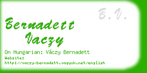 bernadett vaczy business card