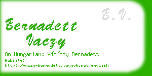 bernadett vaczy business card